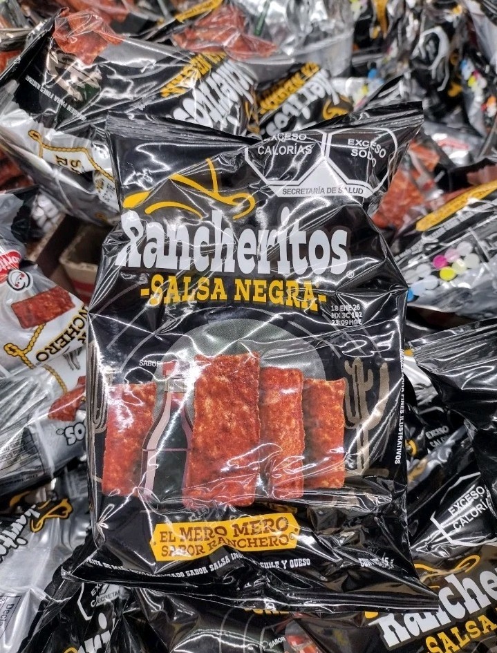 5X RANCHERITOS W/ BLACK SALSA ( CON SALSA NEGRA ) - 5 BAGS OF 45g EA - FREE SHIP gallery