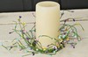 Happy Spring Pip Berry Candle Ring 3.5" -Pastel Easter Wreath Pink Purple Green gallery