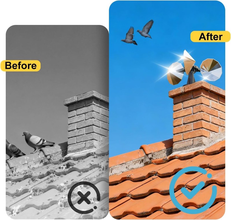 Reflective Bird Scare Device Spinner Repellent for Pigeons Sparrows Garden Roof gallery