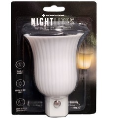 4 Plug in Night Lights, Auto On Off, Warm White LED, Dusk to Dawn Sensor 4 Pack