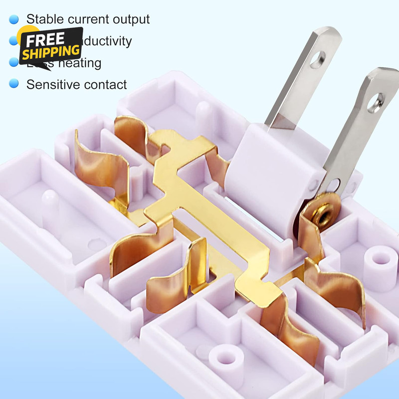 3 Pack AC Flat Wall Outlet Extender Flat Plug Adapter Outlet, Fold-Able gallery