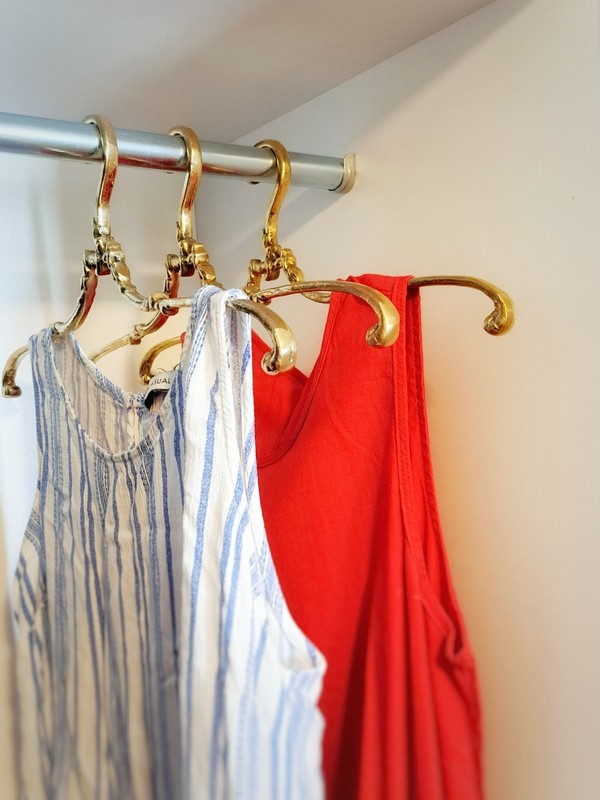 Solid Brass Clothes Hanger 42cm, Vintage Style Gold Garment Hanger gallery