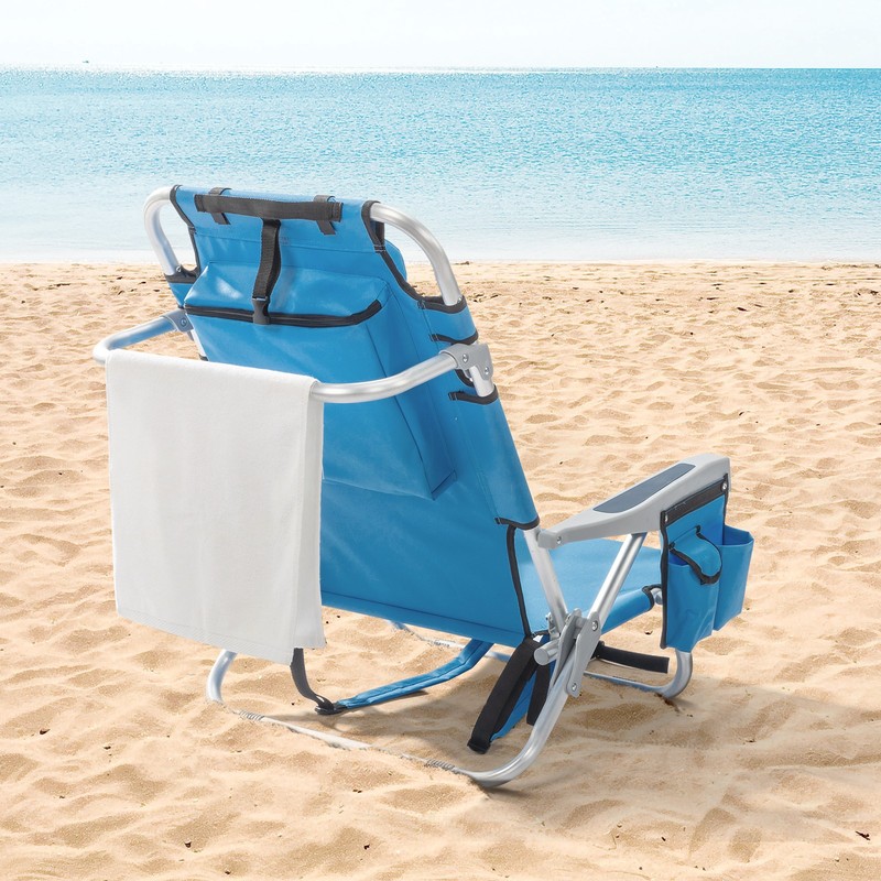 2-Pack Portable Backpack Beach Chair Set 5-Position Outdoor Reclining Chair gallery