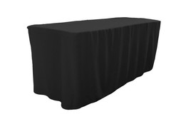 Polyester Poplin Fitted Tablecloth 48″L x 30″W x 30″H Black