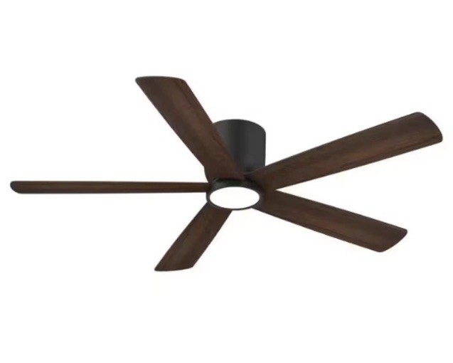 Home Decorators Britton 52" LED Ceiling Fan Matte Black w/ Light & Remote gallery