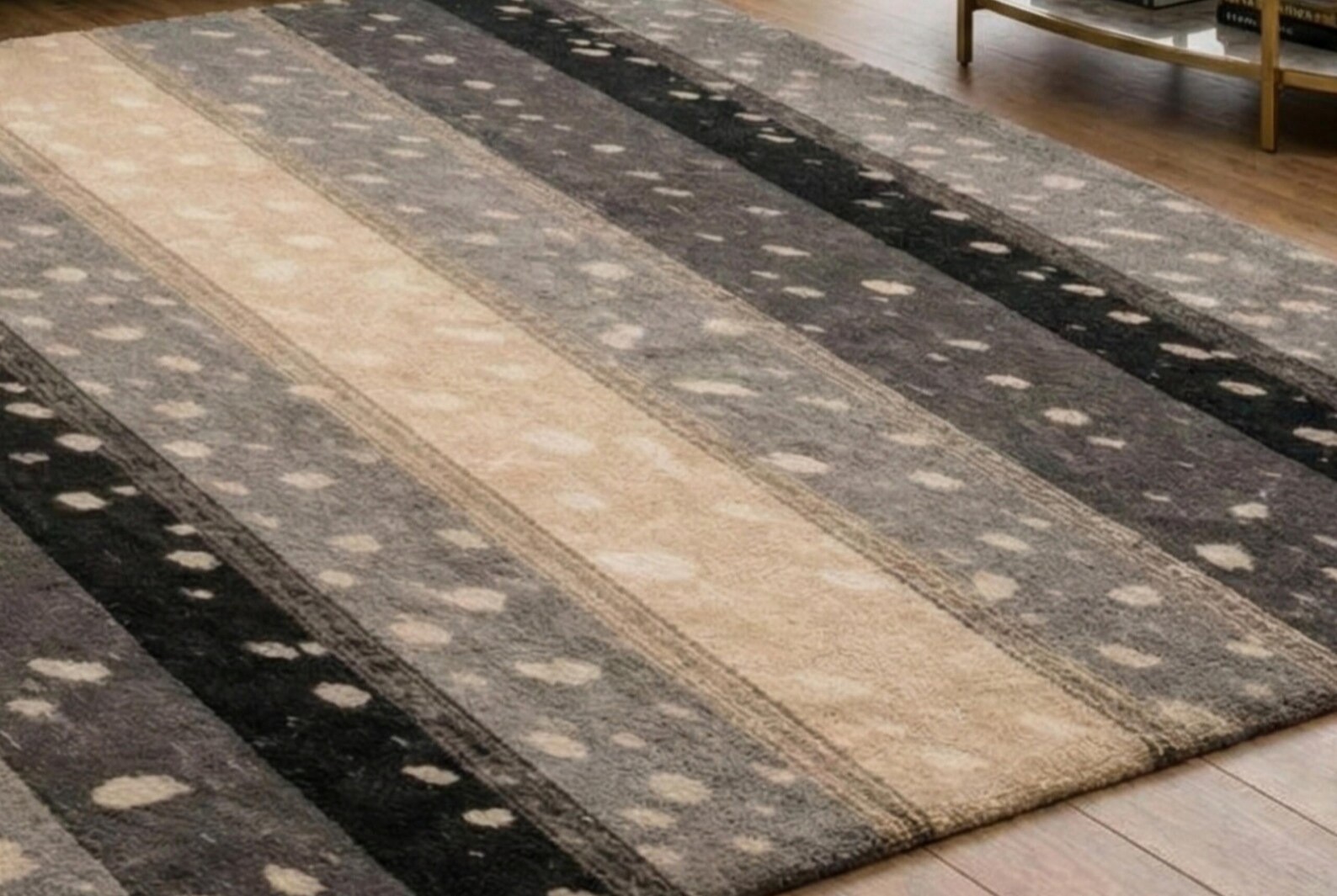 Handmade Rug | Irregular Rug | Wool Rugs | Living Room Rug | Tufted A464 gallery