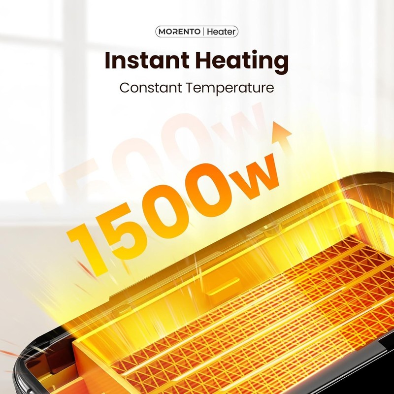 Space Heater, 70° Oscillation, LED Display, 12H Timer, Thermostat, Overheat P... gallery