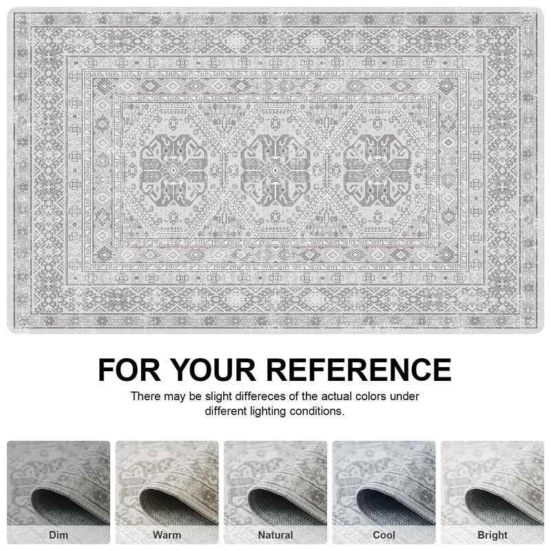 Washable Area Rug Non Slip - 2x3 Small Kitchen 2' x 3' (Rectangular), Grey gallery