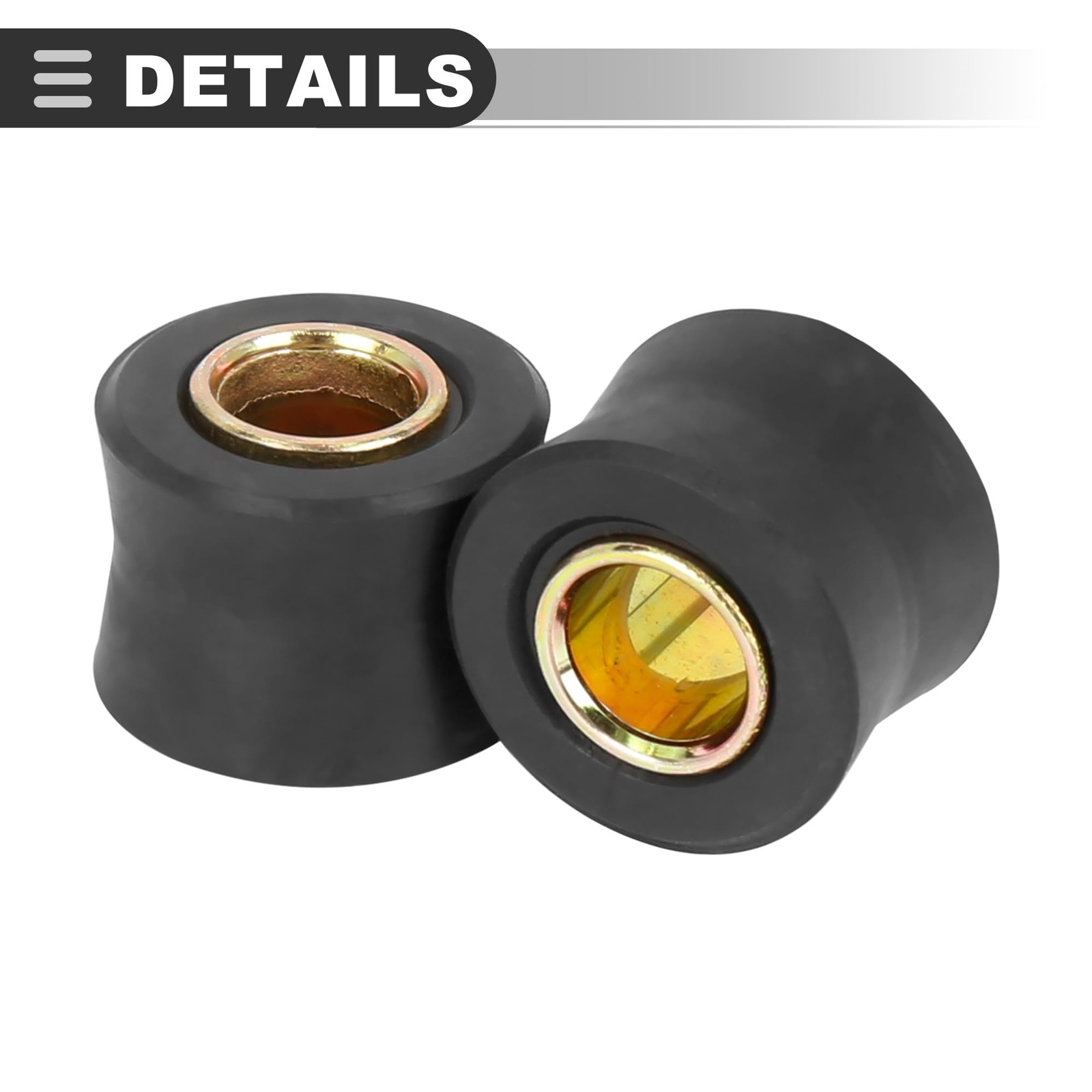Universal Motorcycle Rear Shock Bush PlasticMetal Black 10 Pc gallery