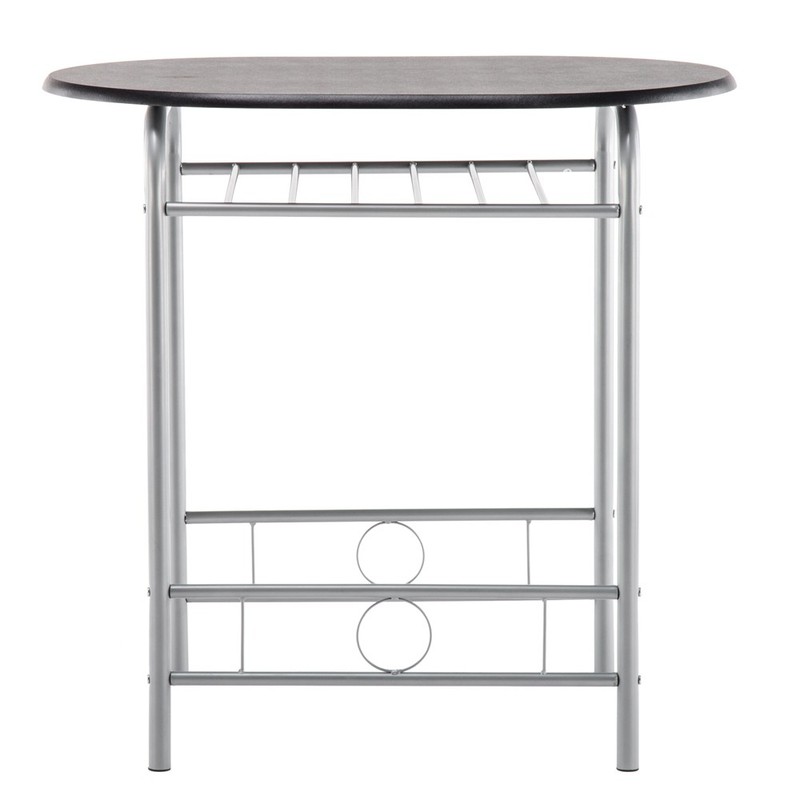Dining Table Set for Small Spaces, 3-Piece MDF Metal Kitchen Set with 2 Chairs gallery