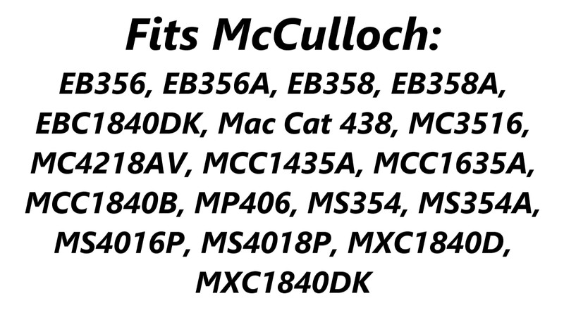 18" Bar & 2-Pack Chains For McCulloch MCC1635A MCC1840B 180SDET041 / 91VXL062G(2 gallery