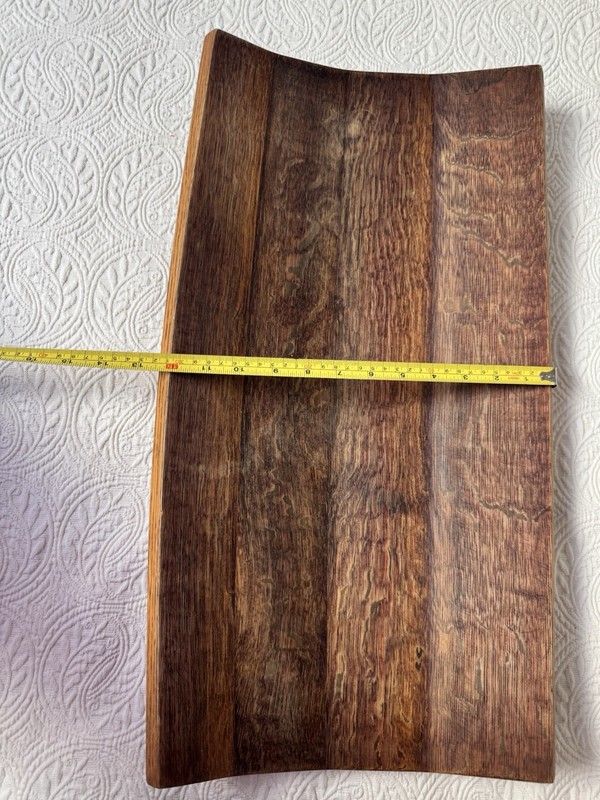 Medium Brown Wood Rectangular Serving Tray 20" x 10" Solid Plain Design gallery