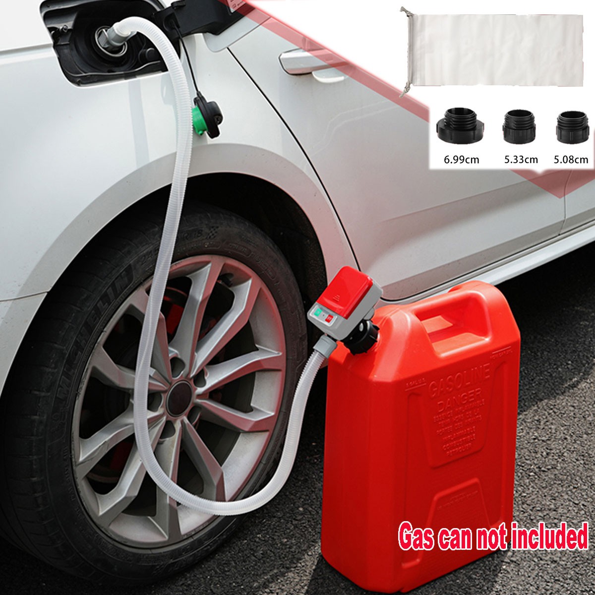 Automatic Fuel Transfer Pump with Auto-Stop, AA Gas Can Pump Battery Operated gallery