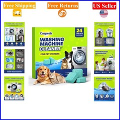 5X Power Deep Cleaning Washer Tablets, Odor & Pet Fur Enzyme, 24 Count