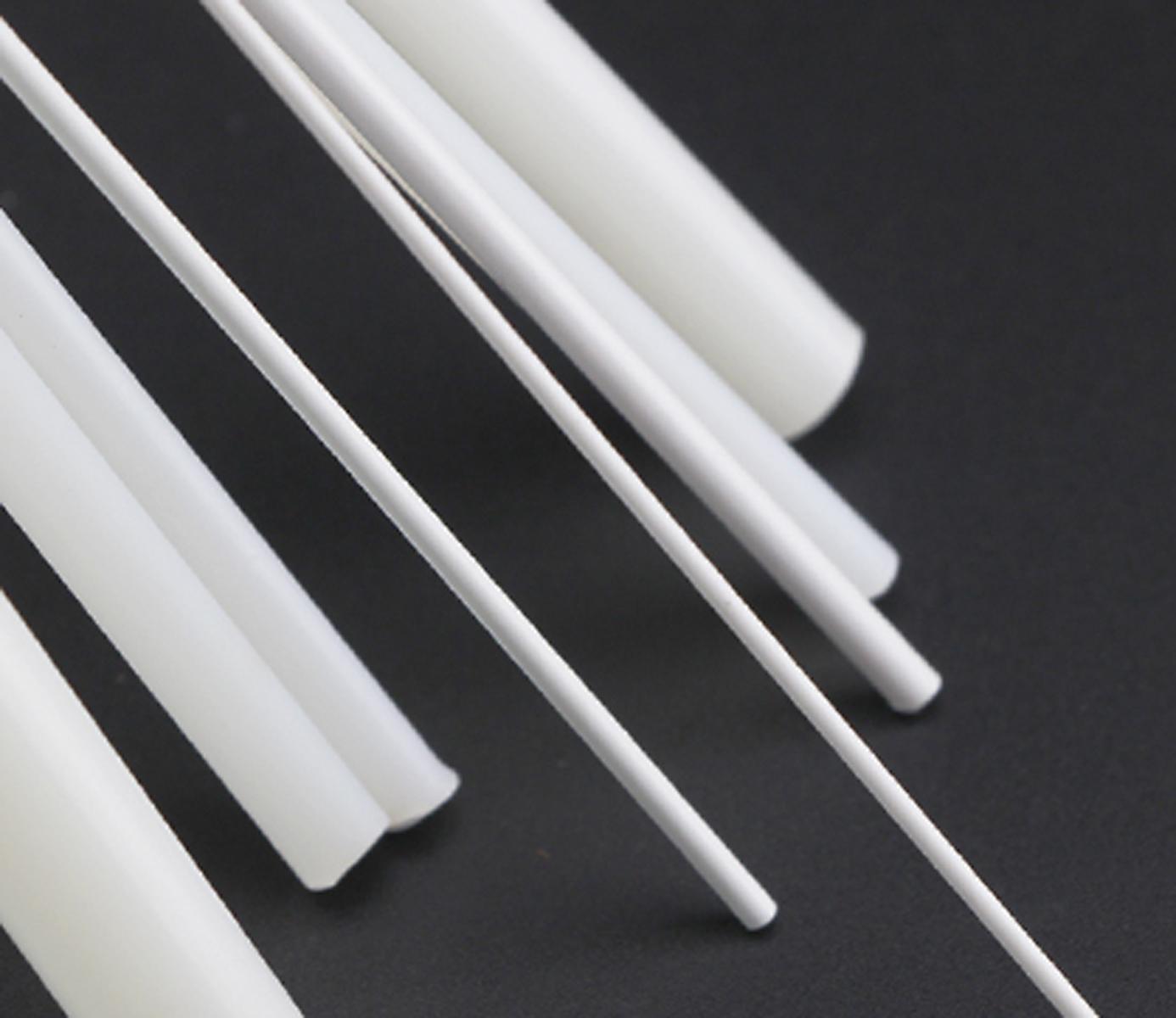 US Stock 10x ABS Styrene Plastic Round Bar Rod Dia 1.5mm length 250mm White gallery