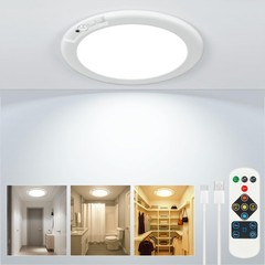 Rechargeable Ceiling Light, No Wiring Battery Operated Ceiling Lights with Re…