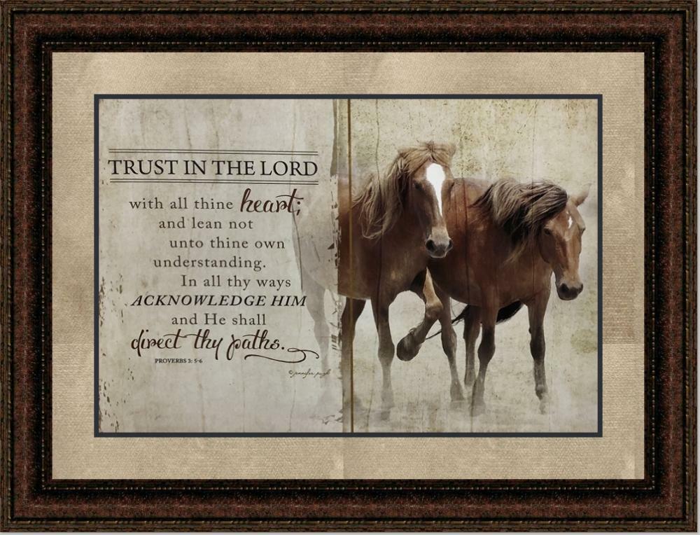 Trust in the Lord | Framed Western Religious Art in Double Mat | 21L X 25W" gallery