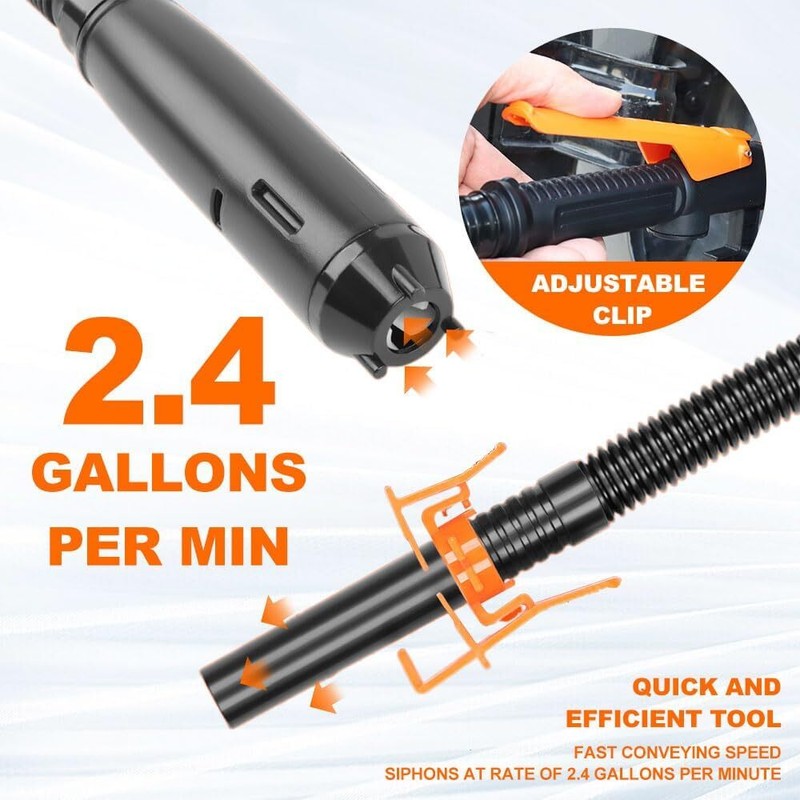 2Pack Portable Transfer Pump Battery Operated Electric Pump Gas Transfer 2.4 GPM gallery