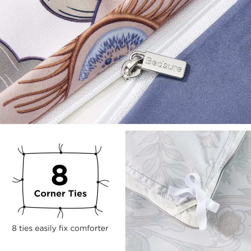 Down Comforter Cover Set - Reversible BlueFloral DownComforter Cover 3-PieceSet gallery