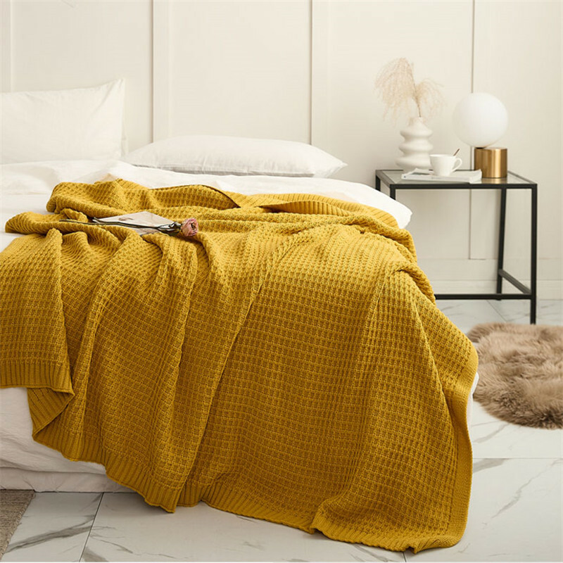 Plain Throw Blanket Soft Warm Sofa Bed Office Nap Blankets Cover All Size Decor gallery