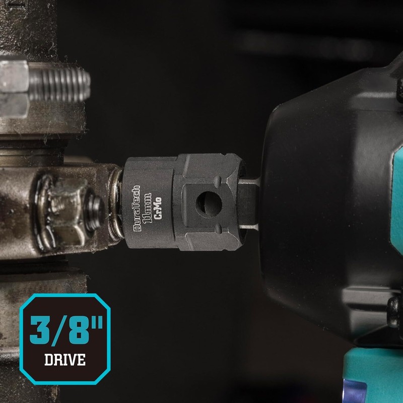 DURATECH 3/8 Drive Stubby Impact Socket Set, 14-Piece, Metric, 6-19Mm, Cr-Mo St gallery