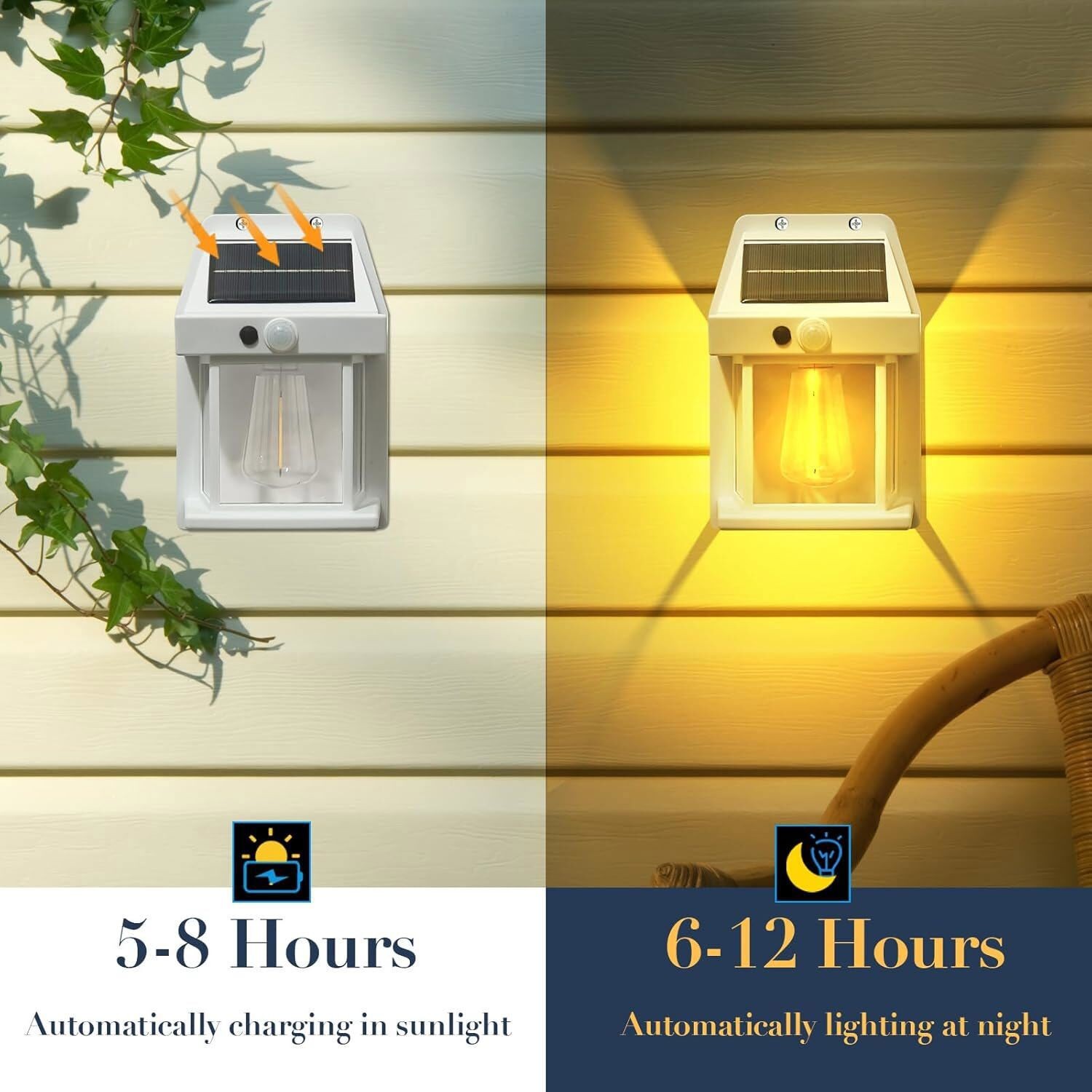 2X Solar Garden Rechargeable Hanging Light Portable Camping Motion Sensor Lamp gallery