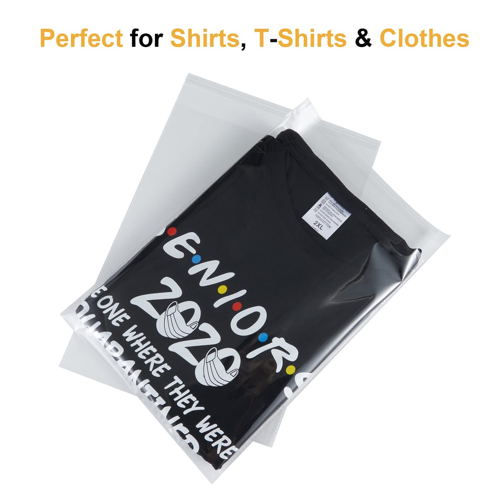 LOOKSGO 50pcs 9x12 Inch Resealable Poly Bags - Clear Self Sealing Bags for Pa... gallery