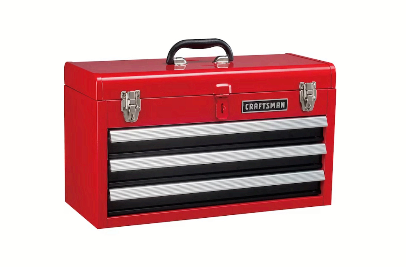 CRAFTSMAN 20.5" Portable Tool Box 3-Drawer Red Steel Lockable Chest gallery
