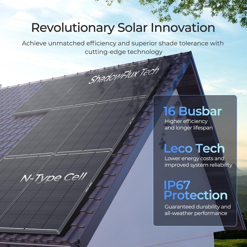Renogy ShadowFlux N-Type Solar Panel Anti-shading 25% High-Efficiency For Home gallery