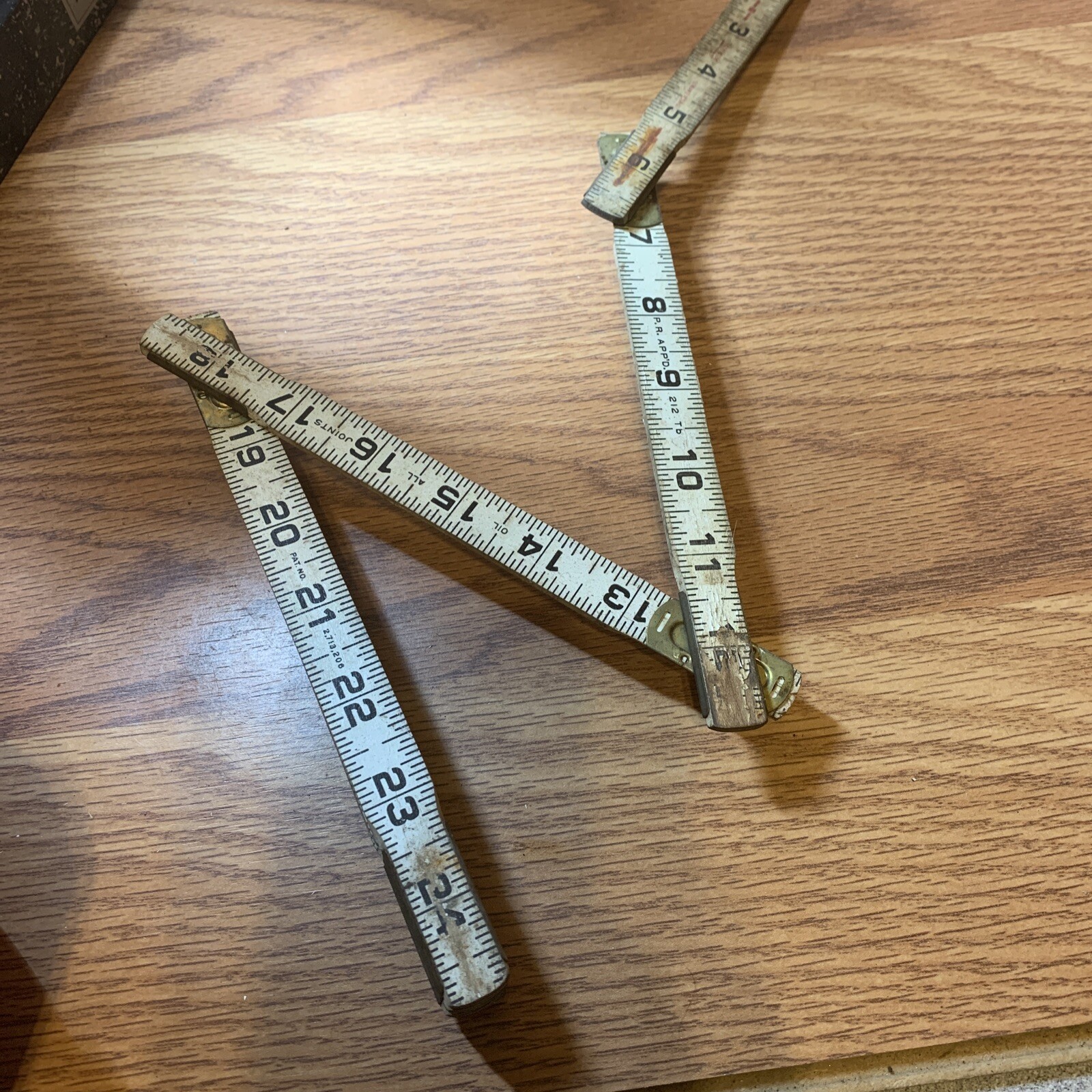 Engineering ruler measuring tape folding lufkin rugged wood red end PLUMBER gallery