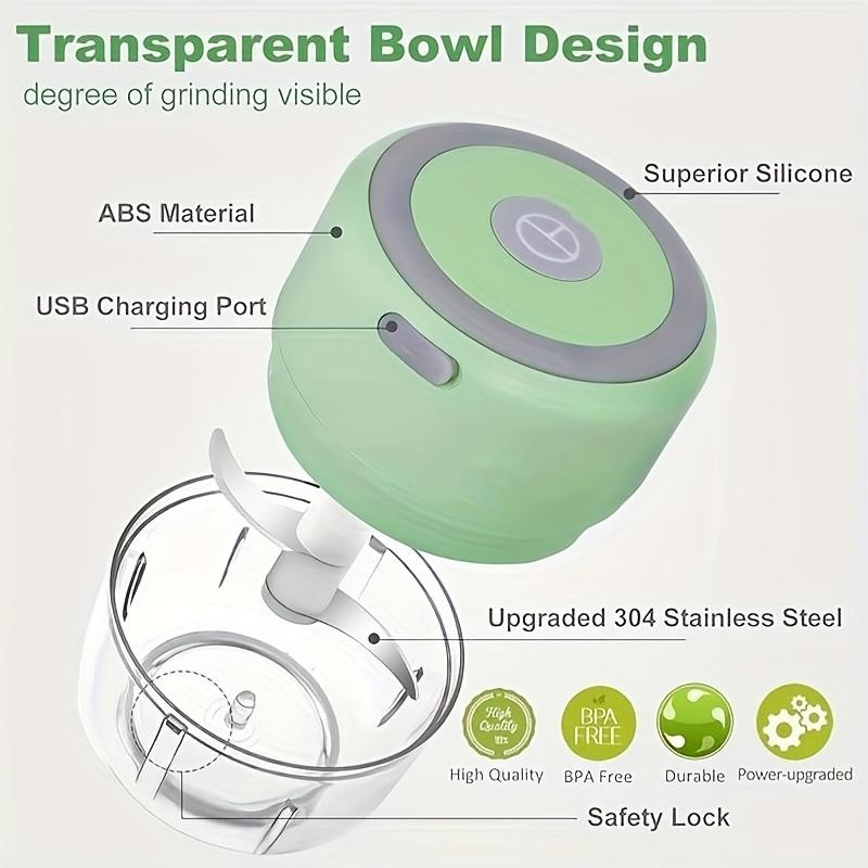Mini USB Rechargeable Electric Garlic Chopper for Kitchen Baby Food Veggie Meat gallery