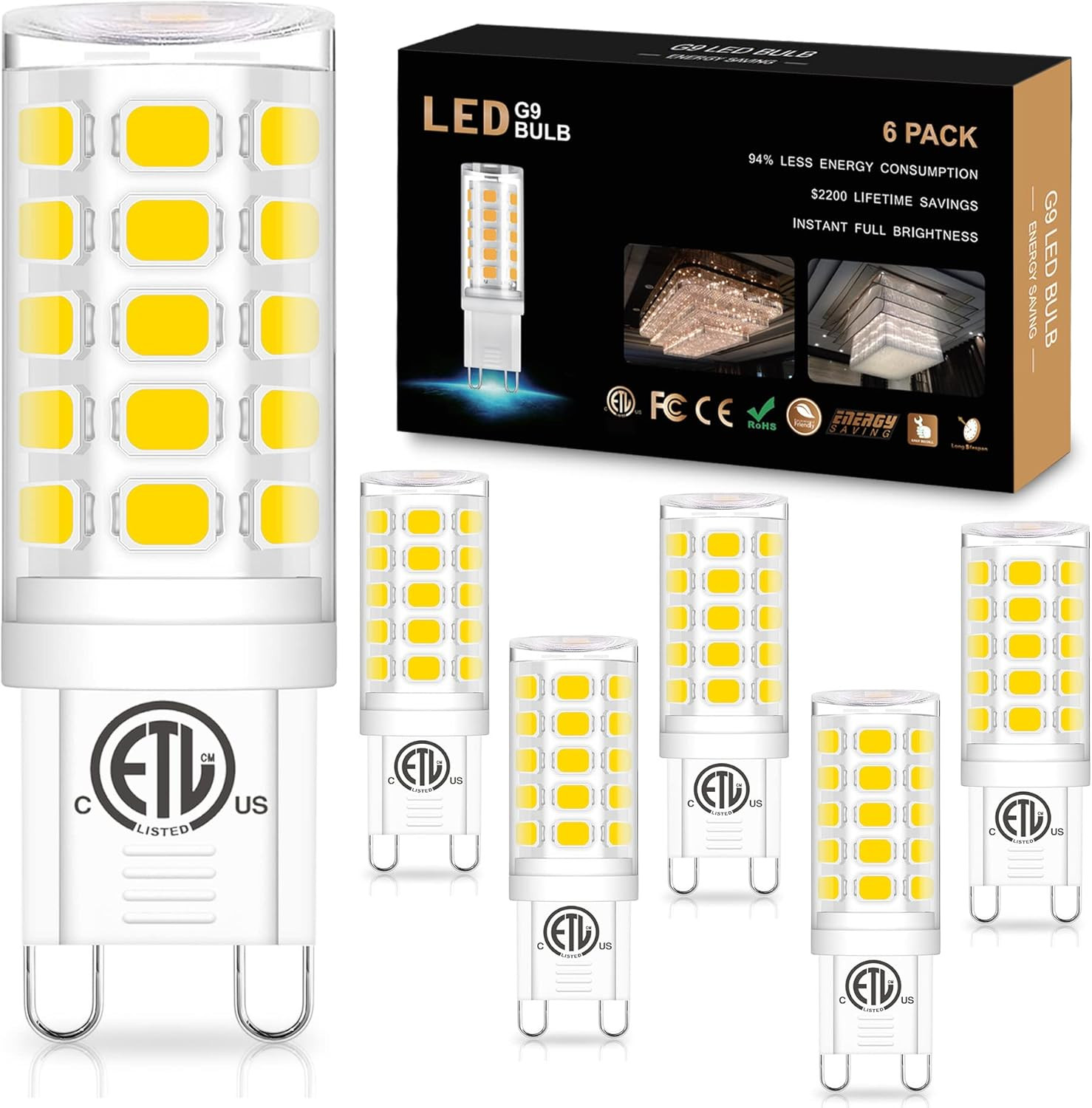 Sailstar G9 Led Bulb 4W(40W Halogen Equivalent), Natural Daylight White 4000K, G gallery