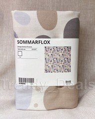 Ikea SOMMARFLOX Tablecloth, Patterned Stones/Multicolor Square 57×57 ” – NEW