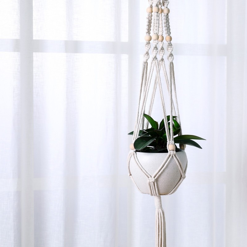 5 Piece Set Macrame Plant Hangers Macrame Plant Hanger With Hooks gallery