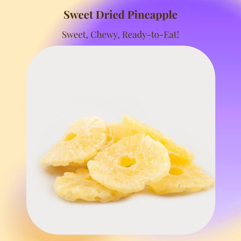 Snack Delight Dried Pineapple Rings – Sweet Candied Fruit Snack gallery