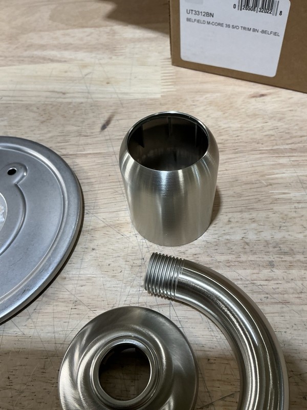 READ DESCRIPTION! MOEN Belfield M-CORE 3-Series Shower Trim Kit-Brushed Nickel gallery