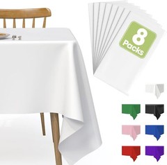 Table Cloth – 8 Packs Disposable Table Cloth for Retangle Table 54″x108″