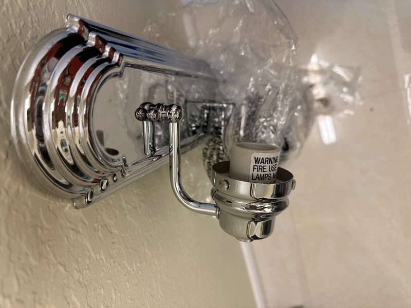 Progress 48 in. 7-Light Brushed Chrome Bathroom Vanity Light with Glass Shades gallery