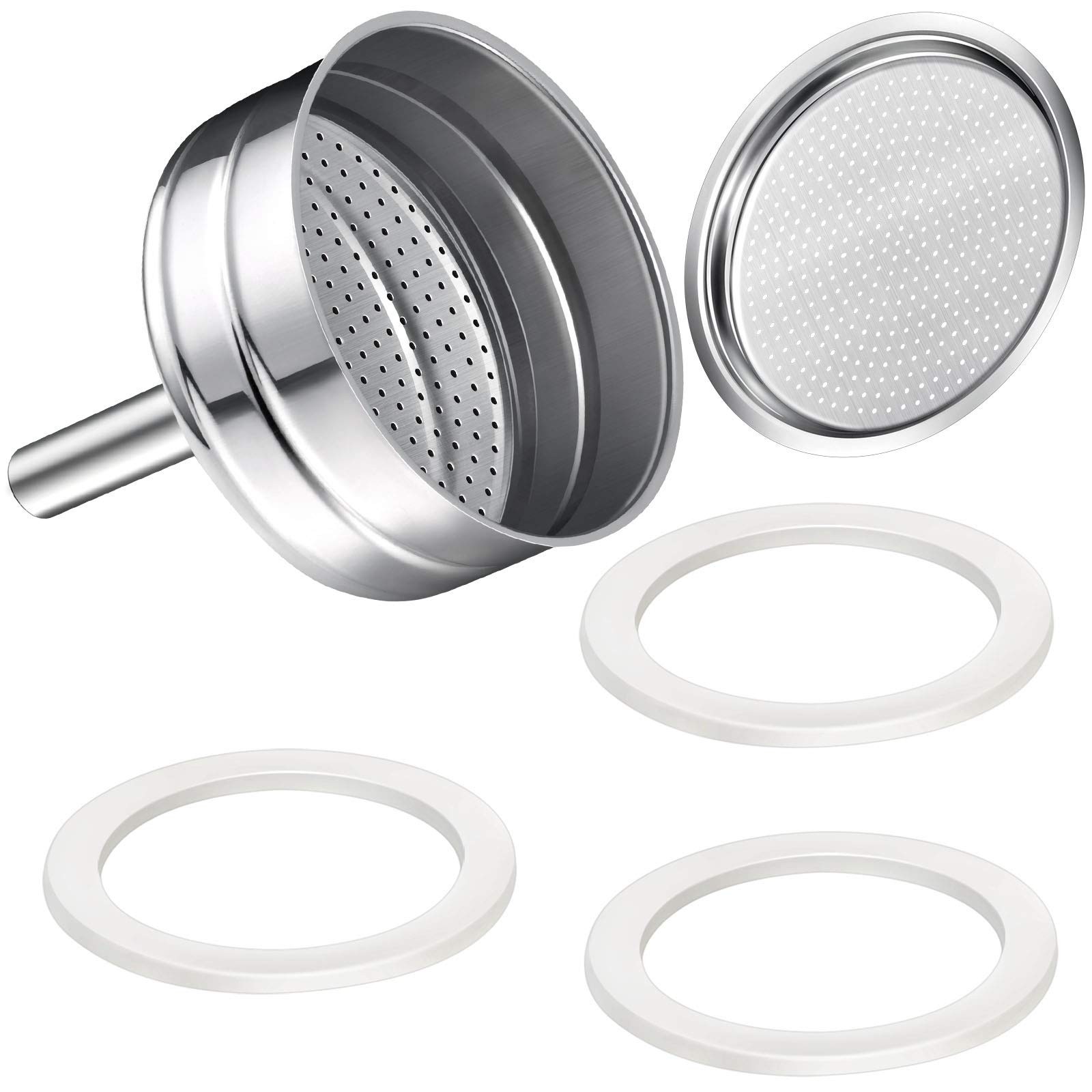 Moka Express Replacement Funnel Kit, 3 Packs Gasket 6-Cup, Multicoloured gallery