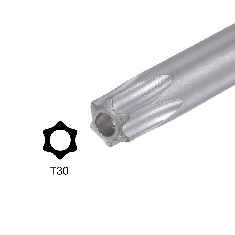 2pcs - T30 Tamper Proof Torx Key Wrench L Shape 6.34" Long Arm High Carbon Steel gallery