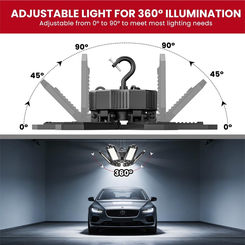 LED Work Light Compatible with Milwaukee M18 Battery - 68W 6800LM Ceiling Flo... gallery