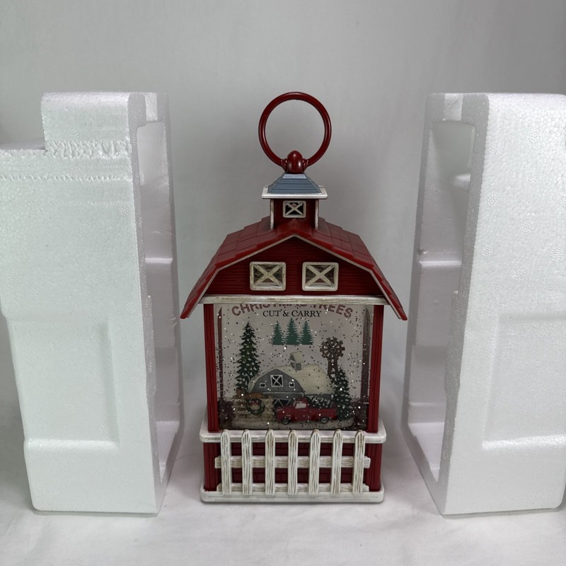 Cracker Barrel Christmas Barn Glitter Globe - New in Box - Rare & Hard-to-Find! gallery