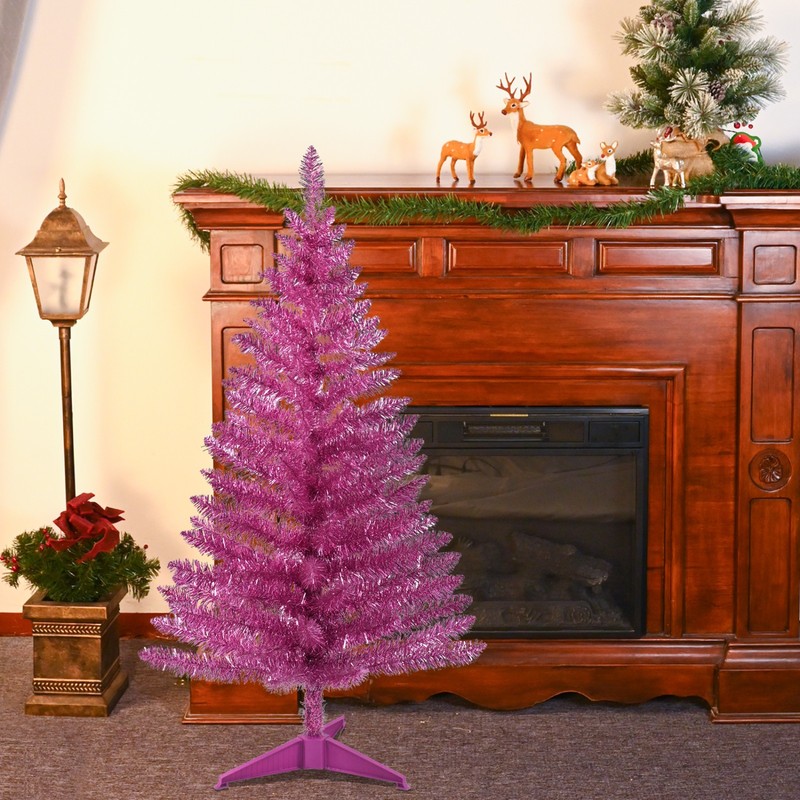 4ft Lighted Artificial Mini Christmas Tree with 50 Light Pink Small Xmas Tree gallery