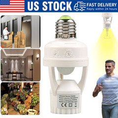 Infrared PIR Motion Sensor E27 LED Light Lamp Bulb Holder Socket Switch 110/220V