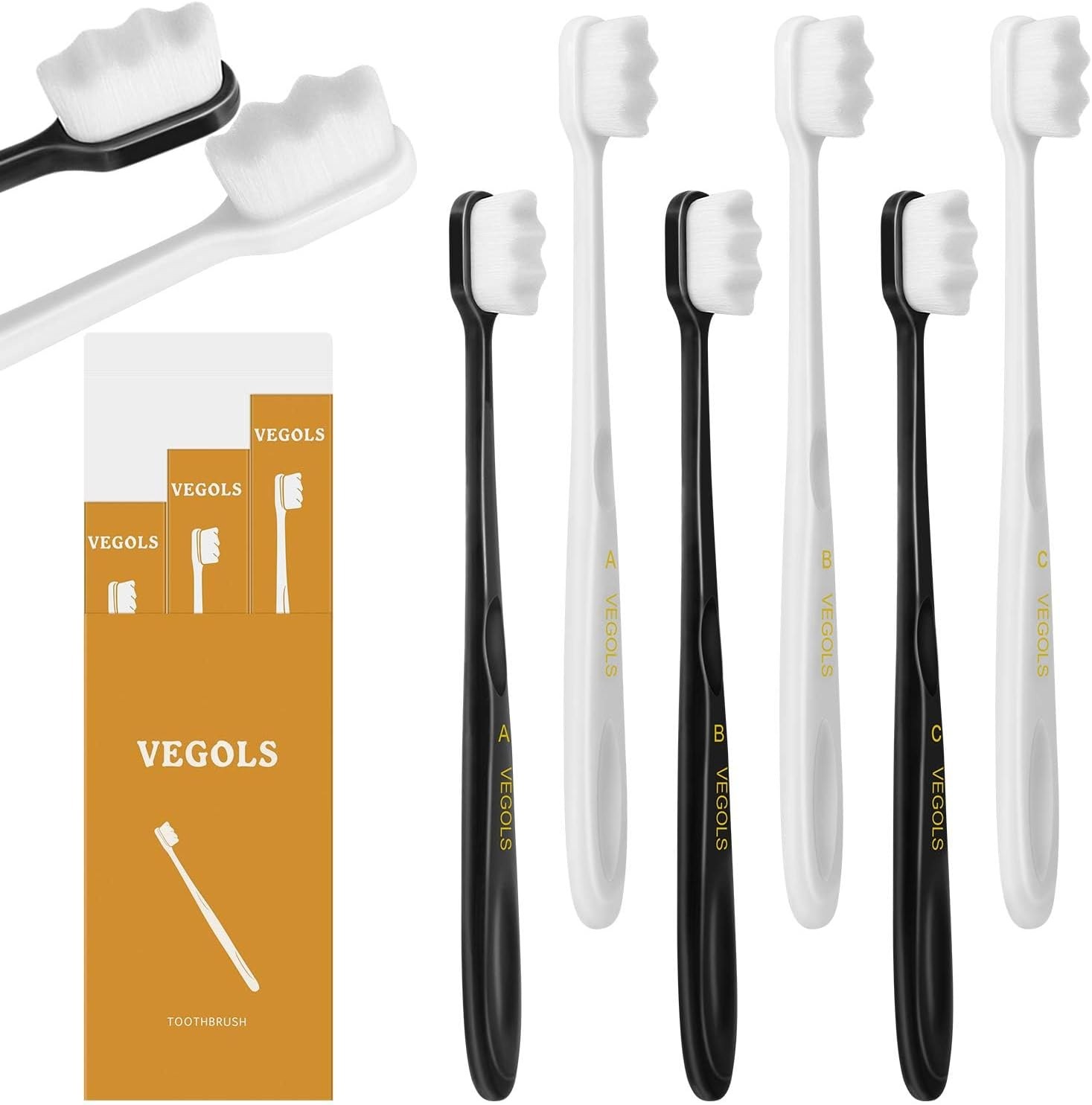 Adult Extra Soft Toothbrush with 20000 Soft Bristles, (Pack of 6) Micro Nano gallery