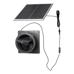 Uimoso Solar Ventilation Fan 25W Panel 220 CFM for Greenhouse & Grow Tent