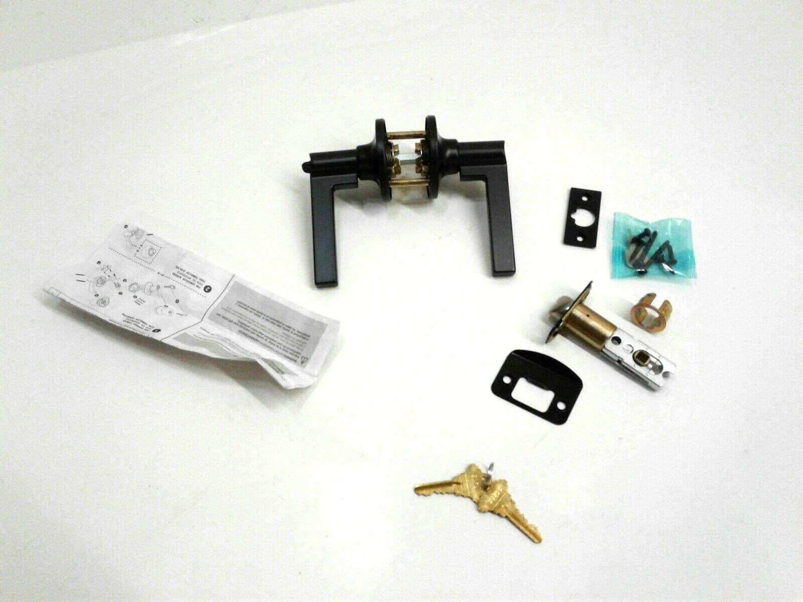 SCHLAGE Residential J54-SOL-622 Solstice Keyed Entry Lever Lock Set Matte Black gallery