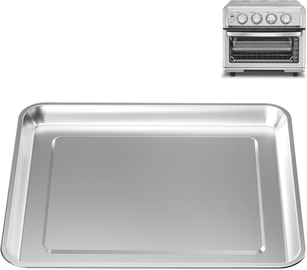 Stainless Steel Baking Tray Pan Compatible with Cuisinart Toaster Oven Tray,S...