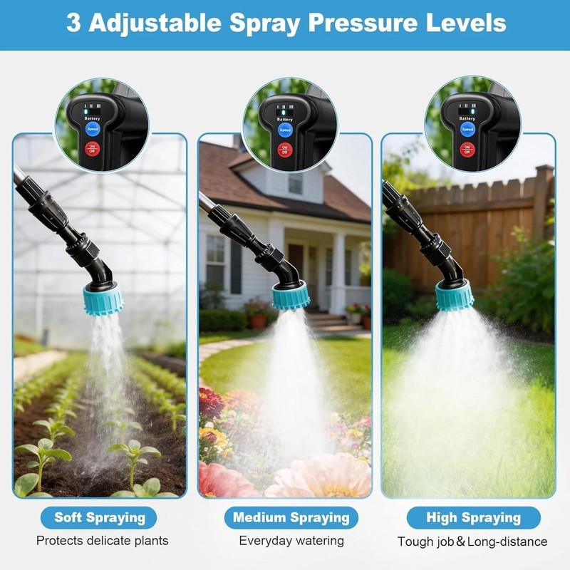 Versatile Battery Powered Backpack Sprayer - Perfect for Weeds & Pest Control gallery
