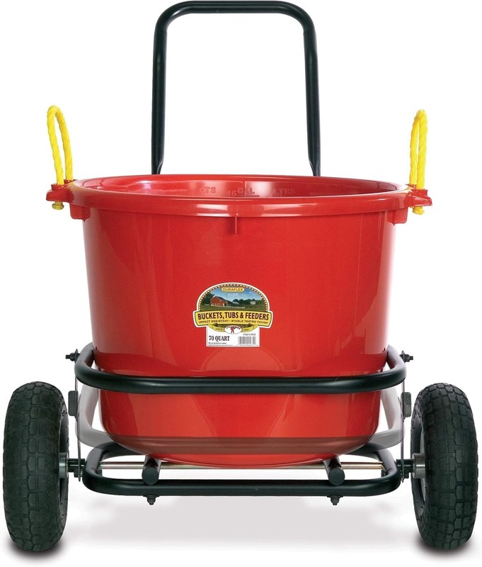 Adjustable Muck Cart with Pneumatic Wheels - 350 lbs Capacity, Foldable Design gallery